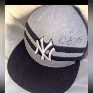 yankee signed hat